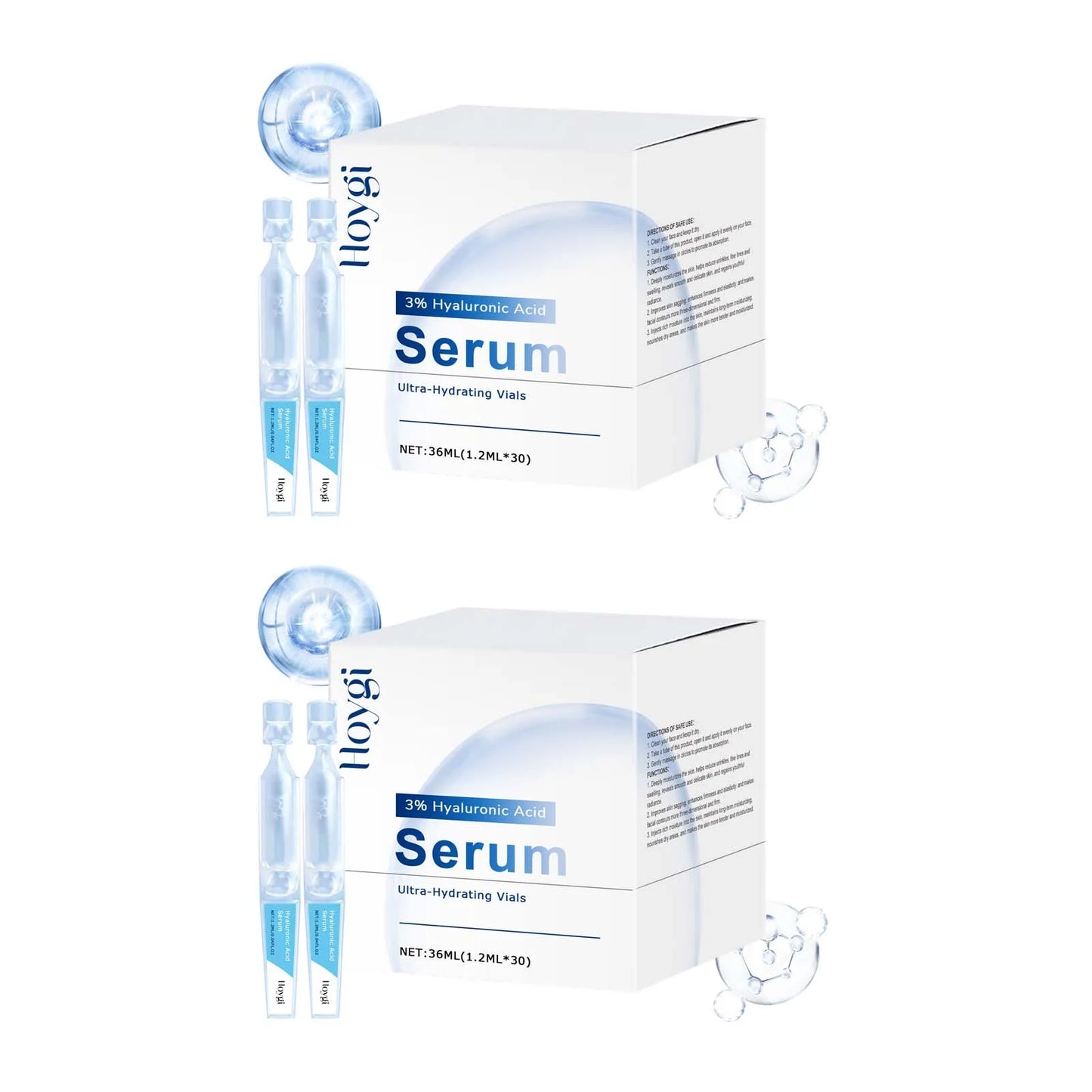 Hyaluronic Acid Serum Deep Moisturizing Facial Skin Essence Rejuvenating Enhances Elasticity Firm Nourishing Brightening Ampule