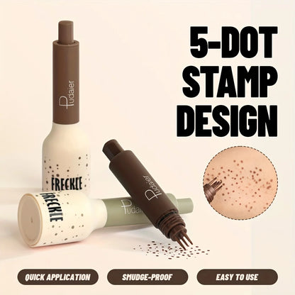 Waterproof Fake Freckles Stamp Pen, Sweatproof Long Lasting, Natural Nude Makeup Light Liquid, Smudgeproof