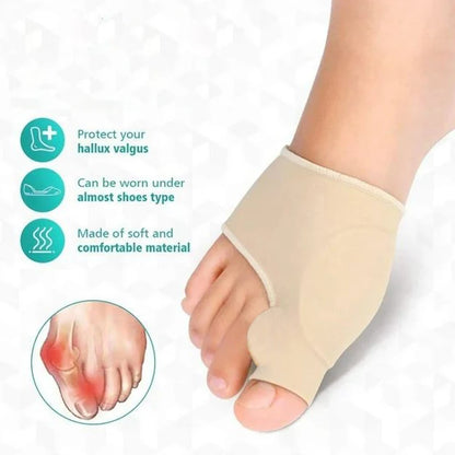 QIWU 1pairToes Corrector Big Toe Separator Protector Bunion Sleeve Straighteners Bunion Corrector Regulator Sock Feet Care Tool