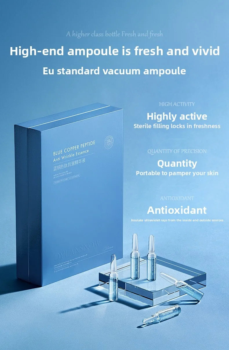 Blue copper peptide Anti-aging Essence Fade Fine Lines Facial Moisturizing brightning Anti Aging Firming Skin Care