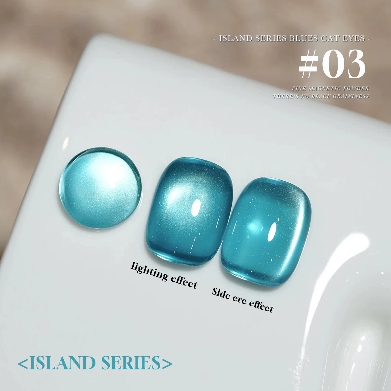 12ML 1-6PCS Summer And Autumn Island Glass Bead Magnet Cat Eye Gel Nail Polish Blue Nails Nail Art Nail Supplies