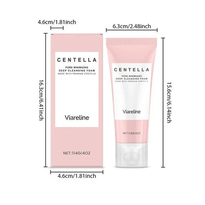 Soothing Centella Asiatica Mild Deep Cleansing Foam Cleanser - Remove Pore Oil Control Exfoliating Refresh Facial Skincare