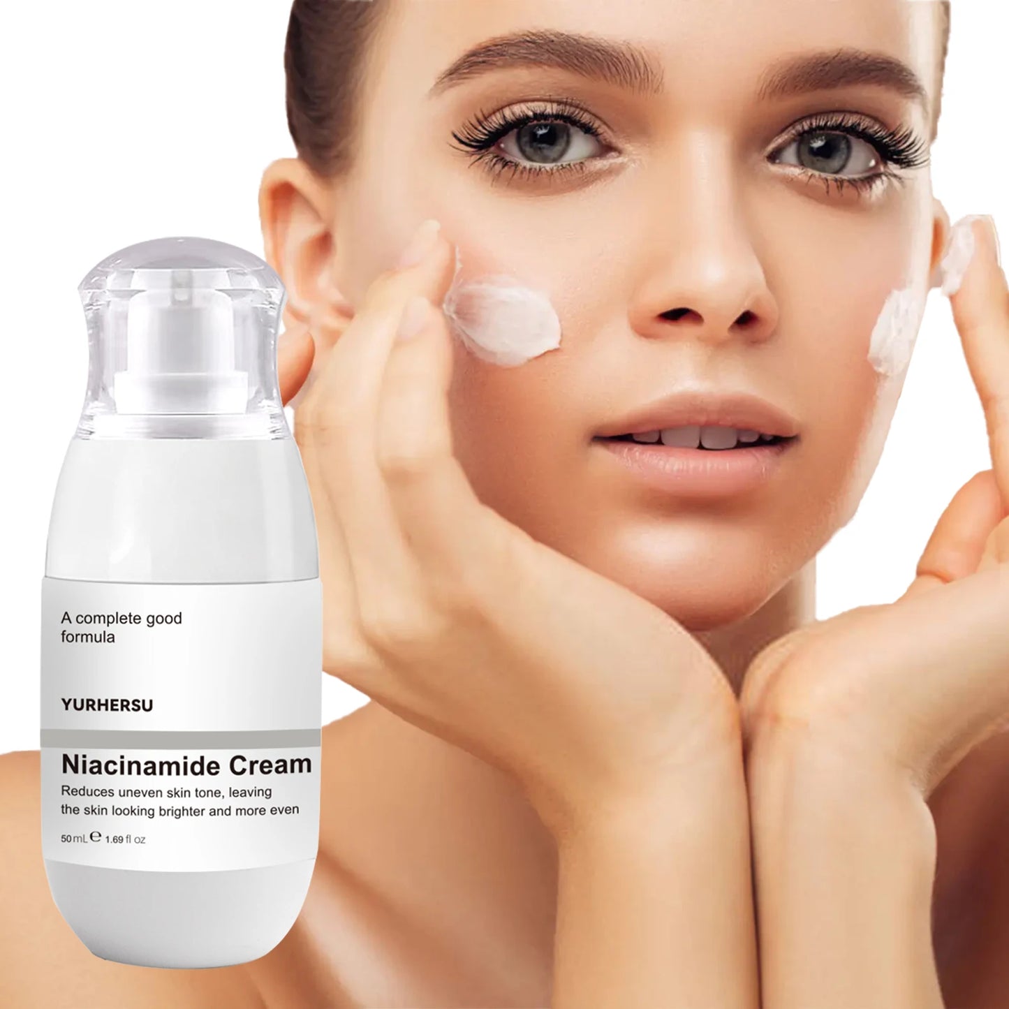 Niacinamide face cream, minimizes pores, moisturizes, suitable for oily skin, effectively hydrates.