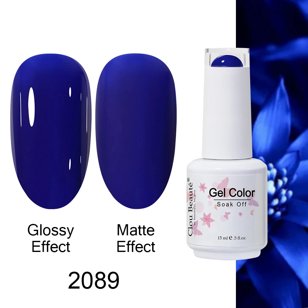 Clou Beaute 15ml Nail Gel Polish Warm Color Dark Red Brown Semi Permanent Nail Art Manicure Soak Off LED UV Varnishes Lacquer