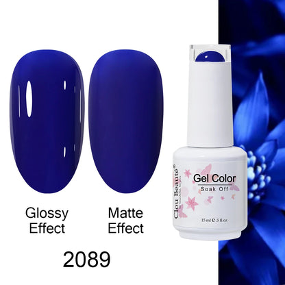 Clou Beaute 15ml Nail Gel Polish Warm Color Dark Red Brown Semi Permanent Nail Art Manicure Soak Off LED UV Varnishes Lacquer