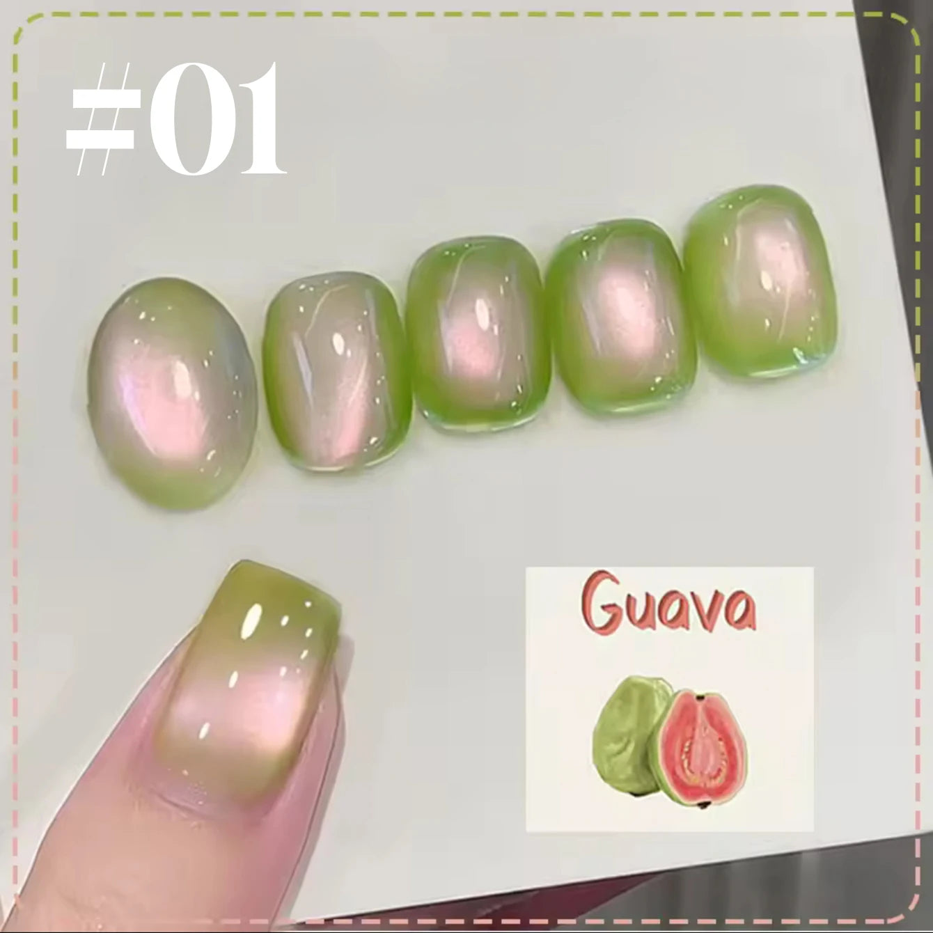10ML 1-21PCS 2025 Autumn New Emerald Green Magnet Cat's Eye Gel Nail Polish Green Whitening Glass Bead Cat Eye Nail Polish