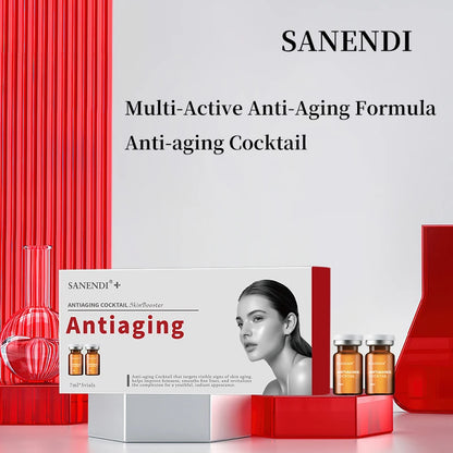 Sanendi Cocktail Serum for Facial Ampoule Hyaluronic Acid Dermapen Purifying Hydrating Skinbooster Korean Skincare Set 7ML*5Vial