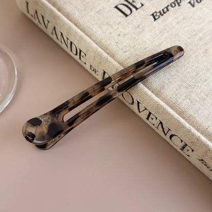 3pcs/Set Hairpins Retro Leopard Print Duckbill Hair Clips Makeup Bangs Clips for Women Girls Fashion Barrettes Hair Styling Tool
