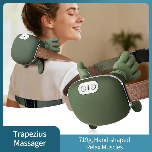 4D Bionic Finger Neck Shoulder Massager Wireless Neck Cervical Trapezius Kneading Massage Shawl Brushless Motor Neck masajeador