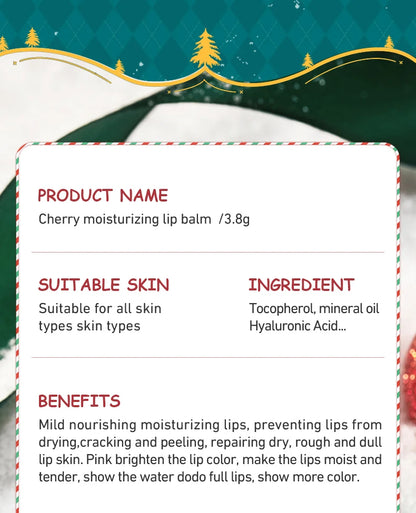 SADOER Christmas Moisturizing Lipstick Anti Cracking Hydrating Repair Nourishing Plump Lips Balm Plumper Skin Care