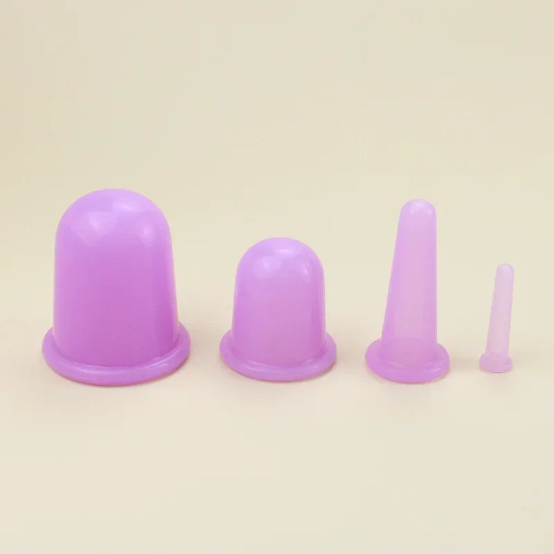 Vacuum Cupping Glass Jar Cellulite Massager For Face Acupuncture Facial Suction Cups Face Neck Lift Skin Scraping Beauty Tool
