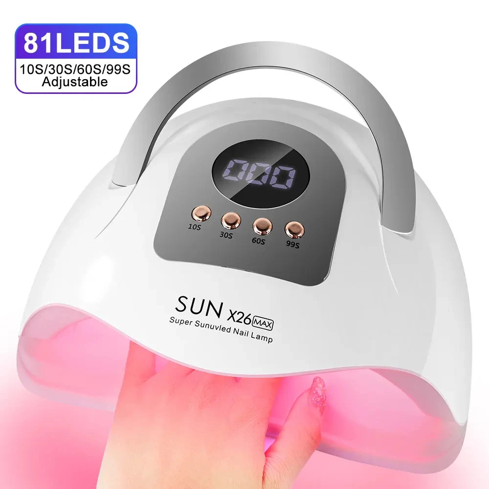 X19 Nail Drying Device - LED Ultraviolet Lamp - Professional Nail Art Accessories for Drying Nail Glue - Phototherapy for Nails