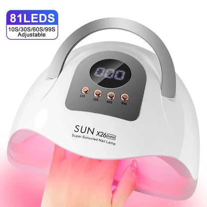 X19 Nail Drying Device - LED Ultraviolet Lamp - Professional Nail Art Accessories for Drying Nail Glue - Phototherapy for Nails