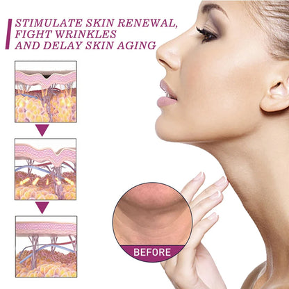 Retinol & Collagen Neck Cream Neck Face Firming Stick with Jojoba Oil Moisturizing Lifting Hyaluronic Acid for All Skin Types