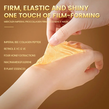 10pcs Mercilen Imperial Bee Peeling Facial Masks Anti Wrinkle Moisturizing Hydrating Anti-Aging Peel-Off Face Mask Tearing Masks