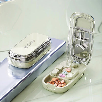 3in1 Medicine Cutter Precise Cutting Into Half / Third / Quarter Drug Divider Organizer Portable Tablet Splitting Pills Splitter