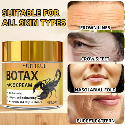 BOTAX Anti-Wrinkle Face Cream 60g - Targets Frown Lines, Crow's Feet, Nasolabial & Puppet Lines, Creamy & Non-Greasy