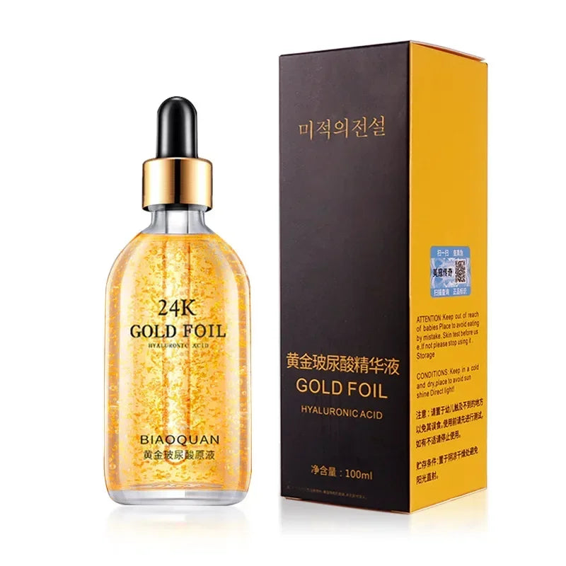 a100ml Gold Ginseng Face Essence Polypeptide Anti-wrinkle Lightning Moisturizing Niacinamide Facial Serum for Skin Care Products