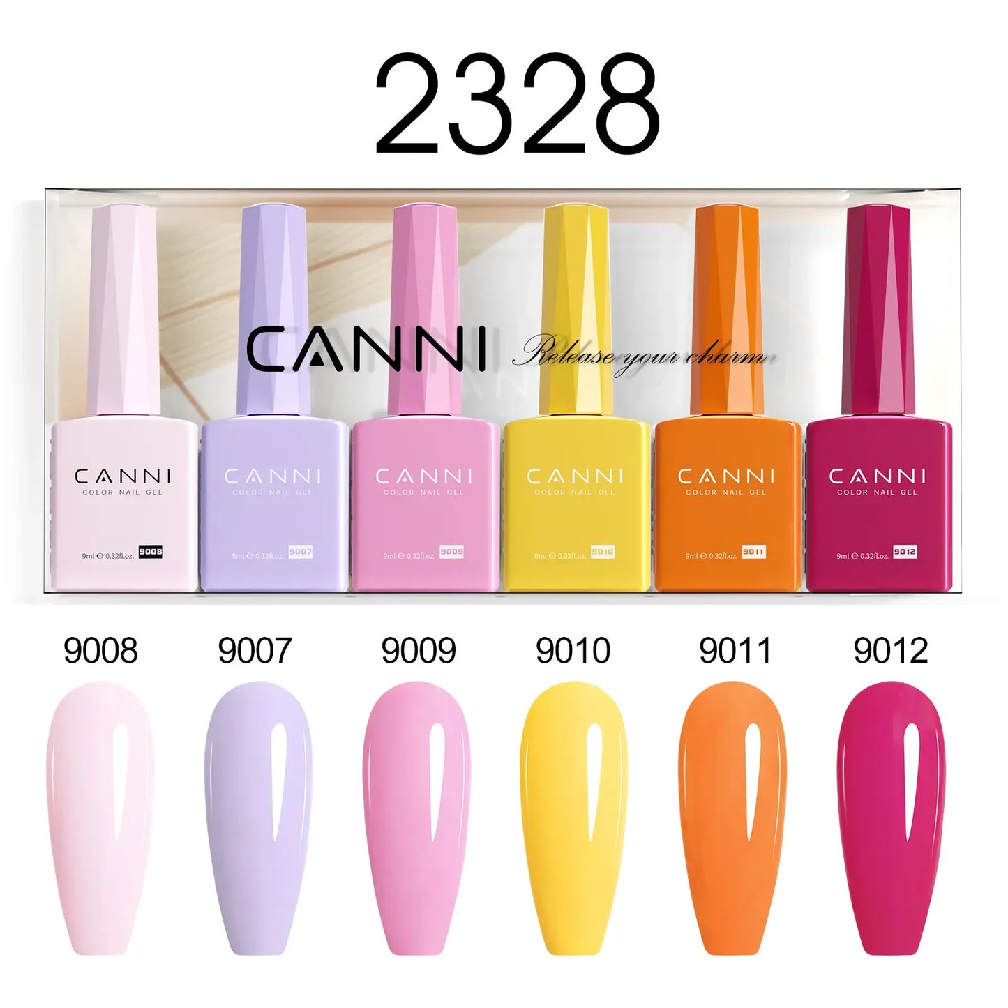 9ml CANNI TPO FREE HEMA FREE Ultra Consistency Nail Gel Polish Set Round Brush Semi Permanent Soak Off UV LED Gel Nail Kit