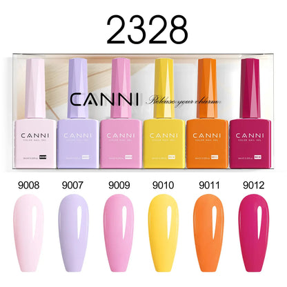 9ml CANNI TPO FREE HEMA FREE Ultra Consistency Nail Gel Polish Set Round Brush Semi Permanent Soak Off UV LED Gel Nail Kit