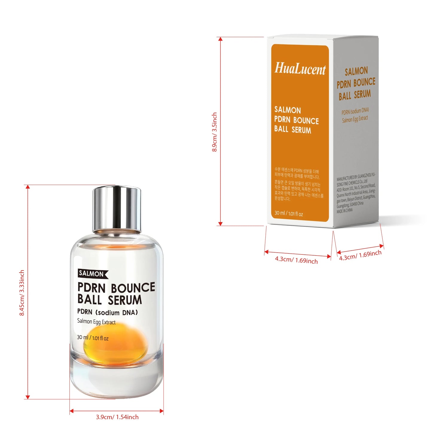 Salmon PDRN Bounce Ball Serum Anti-Aging Sodium DNA & Niacinamide Essence Shake-to-Activate Oil Beads for Instant Glow & Firming
