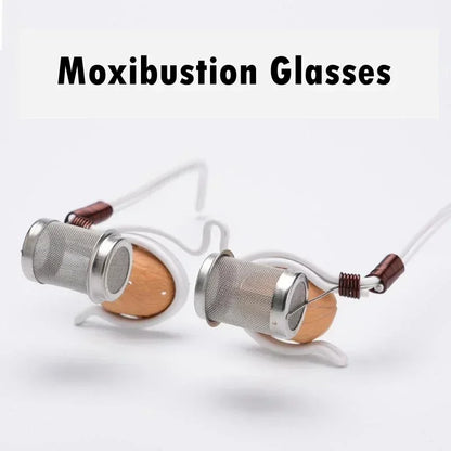Walnut Moxibustion Therapy Glasses Warm Compress Eye Massage Tool Relieve Eye Fatigue Traditional Chinese Physiotherapy