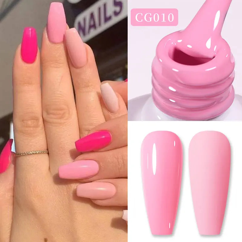 BORN PRETTY 10ml Nude Pink Gel Nail Polish Varnis Semi Permanent Nail Gel Varnish Soak Off UV Gel for Valentine's Day Gift Nails