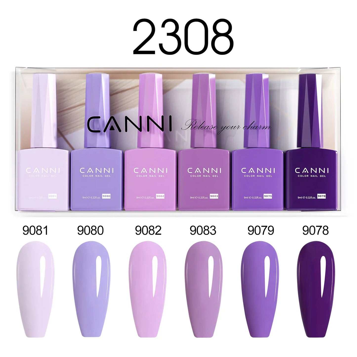 9ml CANNI TPO FREE HEMA FREE Ultra Consistency Nail Gel Polish Set Round Brush Semi Permanent Soak Off UV LED Gel Nail Kit