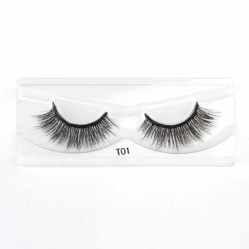 Hot 1/3Pairs Magnetic Eyelashes Soft False Lashes Repeated Use Mink Lashes Waterproof Liquid Eyeliner Tweezer Eyelash Makeup Set