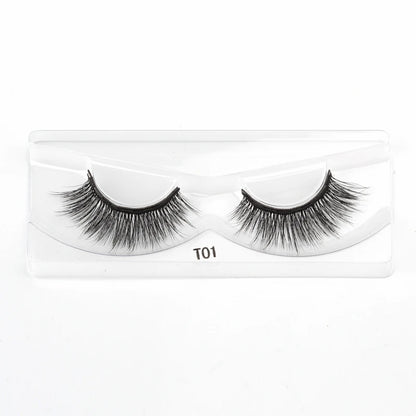 Hot 1/3Pairs Magnetic Eyelashes Soft False Lashes Repeated Use Mink Lashes Waterproof Liquid Eyeliner Tweezer Eyelash Makeup Set