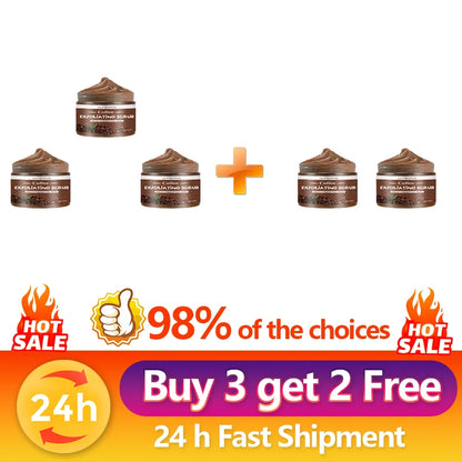 Exfoliating Whitening  Coffee Body Scrub Cream Underarm Knee Melanin Pigmentation Whitening Remove Dead Skin Shower Scrub Car