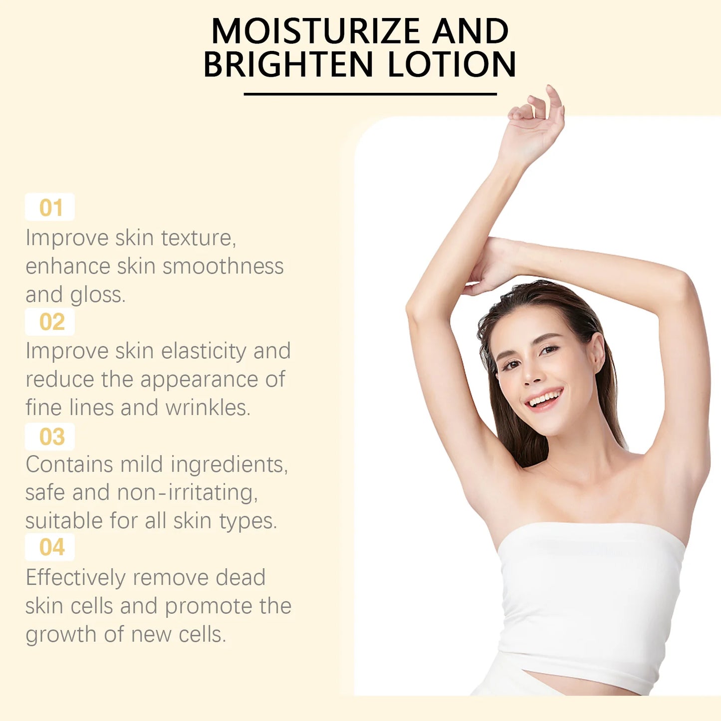 Turmeric Vitamin C Brightening Body Cream Deep Moisturizing Gentle Exfoliation Improve Dullness Even Skin Tone Nourishing Lotion