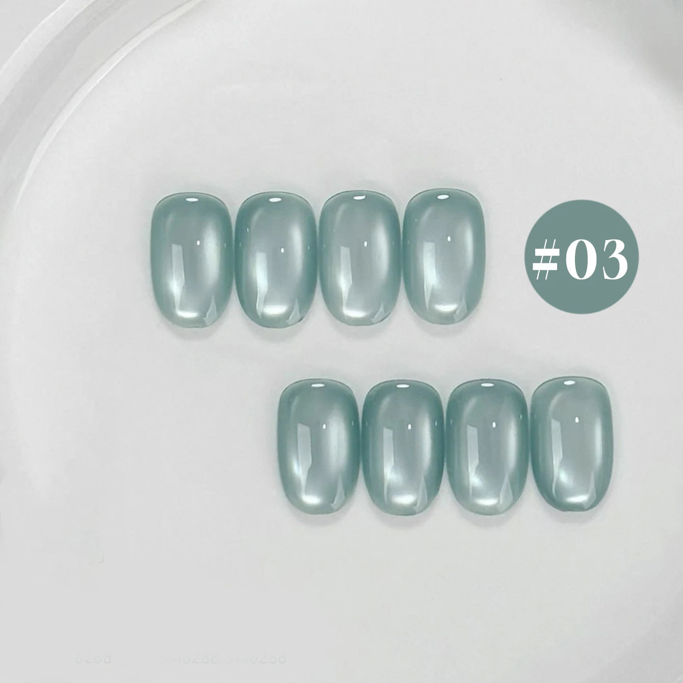 12ML 1-6PCS Summer And Autumn Island Glass Bead Magnet Cat Eye Gel Nail Polish Blue Nails Nail Art Nail Supplies