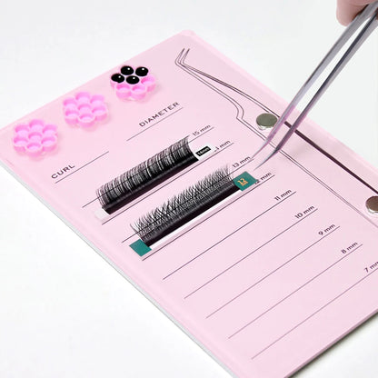 Eyelash Extension Scale Holder Magnetic Acrylic Lash Board With Glue Pallet Cup  False Eyelashes Pad Lash Makeup Tools