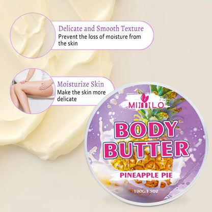 100g two bottles of body glaze - 8 flavors, daily nourishing and moisturizing - non-greasy, with storage bag