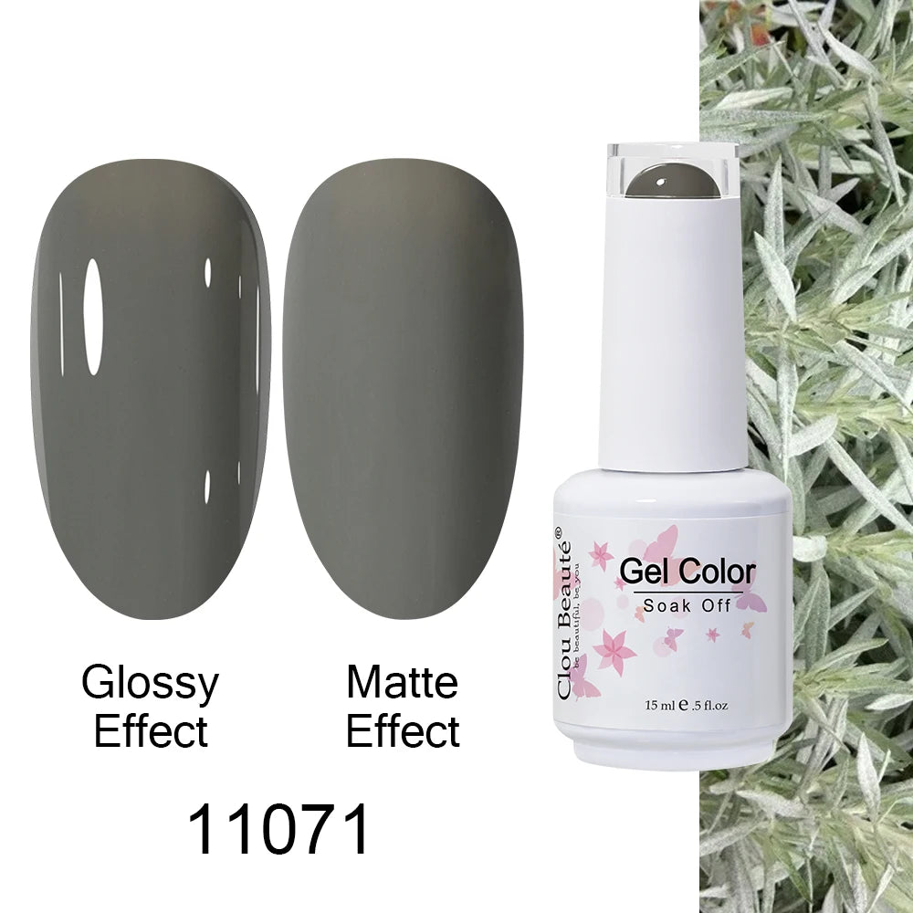 Clou Beaute 15ml Nail Gel Polish Warm Color Dark Red Brown Semi Permanent Nail Art Manicure Soak Off LED UV Varnishes Lacquer