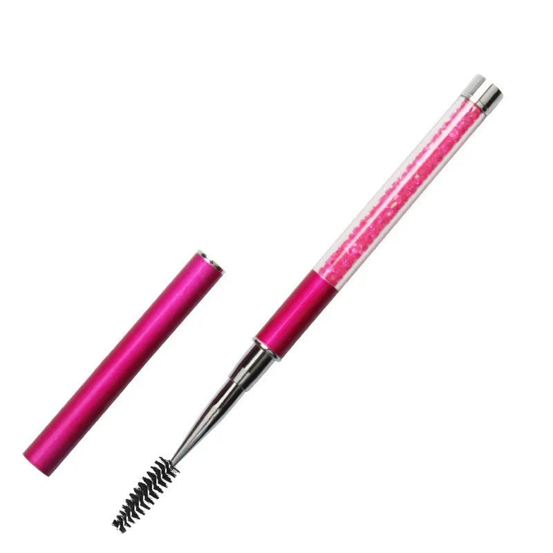 Rhinestone Handle Lash Brush Reusable Eyelash Brushes Mascara Applicator Wand Brushes Eyelash Extension Makeup Tool Eyelashes