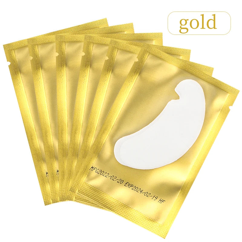 50 Pairs Eyelash Extension U-shaped Incision Gel Paper Patches Grafting False Lashes Under Eye Pad Stickers Tips Makeup Tools