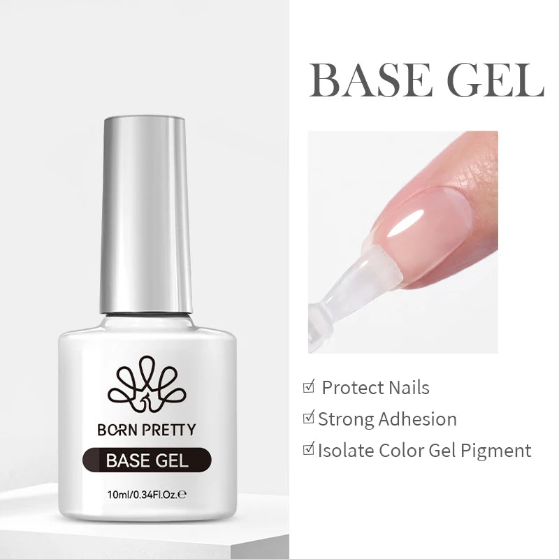 BORN PRETTY 10ml Nude Pink Gel Nail Polish Varnis Semi Permanent Nail Gel Varnish Soak Off UV Gel for Valentine's Day Gift Nails