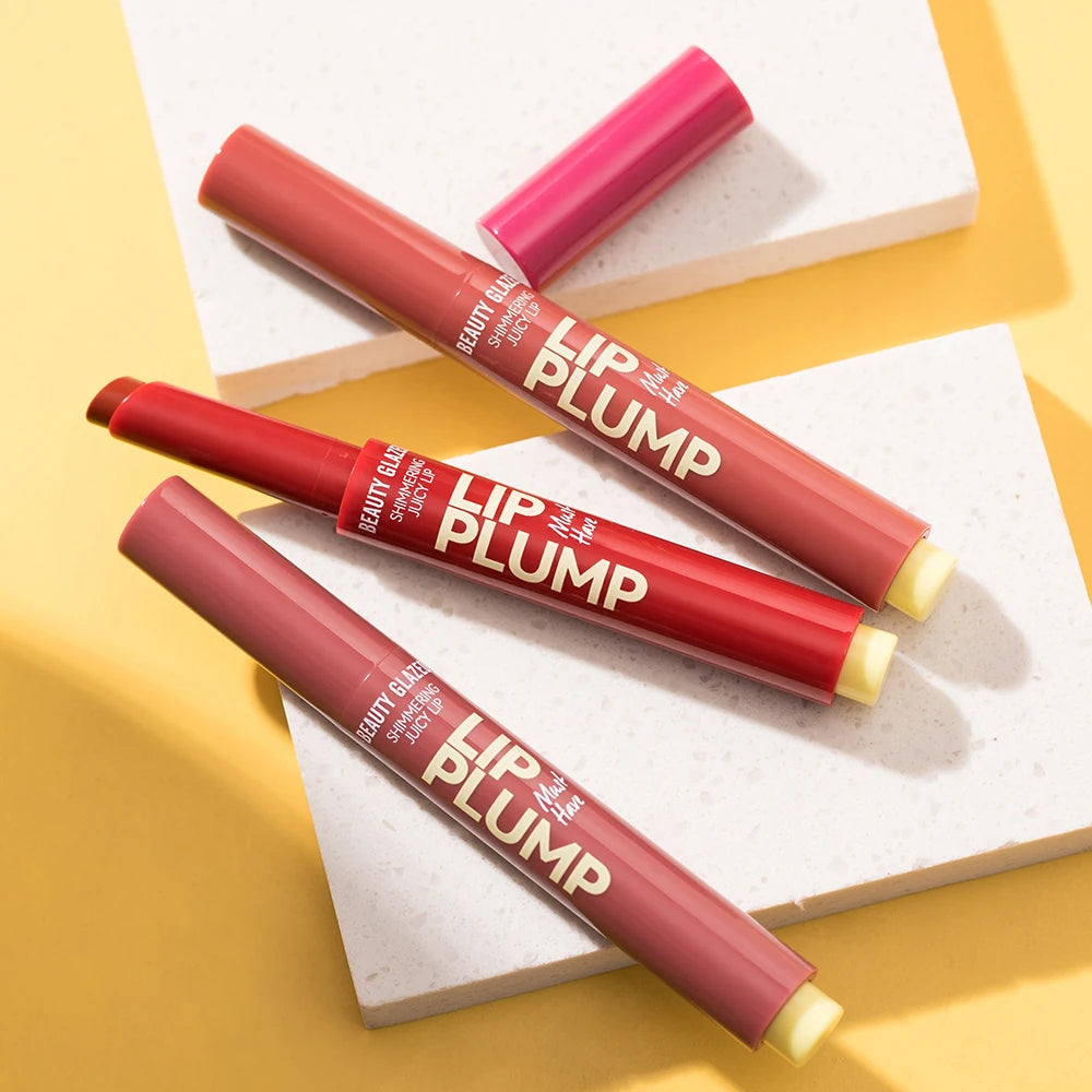 Beauty Glazed 12 Color Shimmering Juicy Lipstick,Shining Lip Plump,Moisturizing Nourishing Women Lip Makeup.Girl's Gift