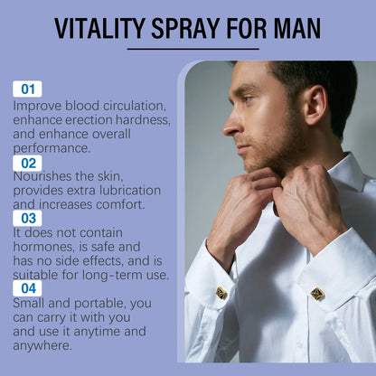 Men's Daily Hydration Spray - Revitalizing & Long-Lasting Moisturizing Body Care, No-Sticky Residue Finish