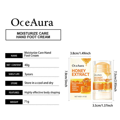 Honey Foot Care Cream Stick Nourishing Balm for Dry Cracked Feet Heel Exfoliation Softening Skin Ultra-Hydrating Hand Foot Balm