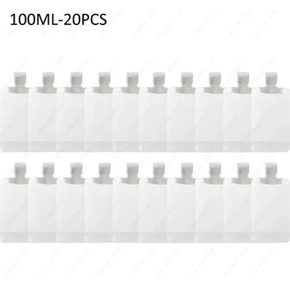 10-60pcs Refillable Packaging Bags Travel Essentials Lotion Cosmetics Shampoo Shower Gel Portable Bags Makeup Fluid Bottles