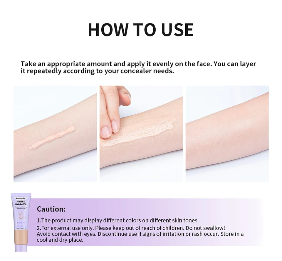Whitening Lotion Before Makeup Concealer Moisturizing Cream Base Makeup EVen Skin Tone Buildable Coverage Strong Moisturizing