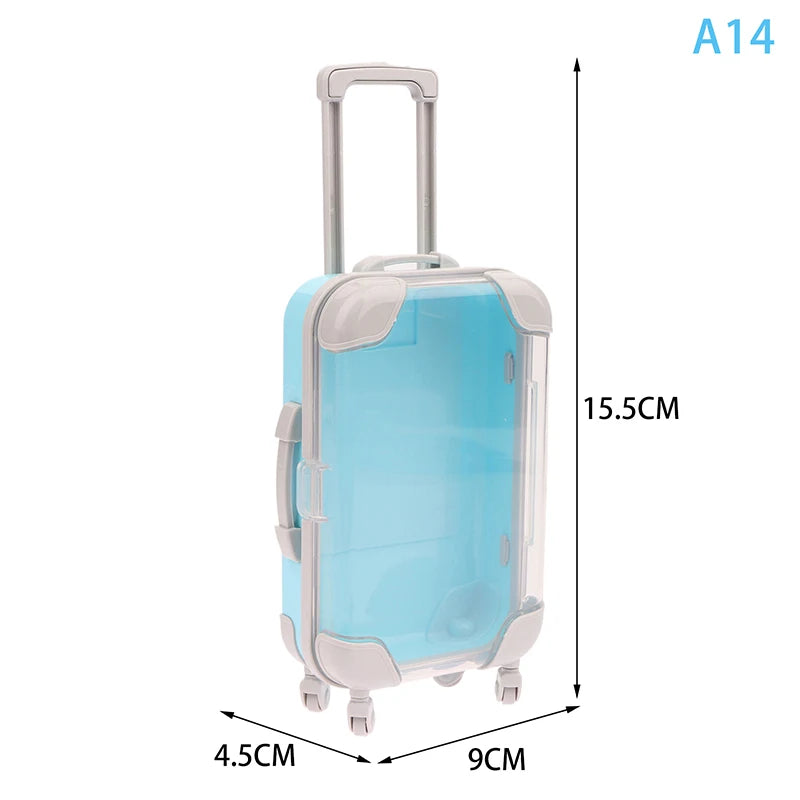 1Pc Simulation Mini Trolley Cases False Eyelashes Makeup Carrying Suitcase ABS Small Toiletry Box Women Travel Gift Box