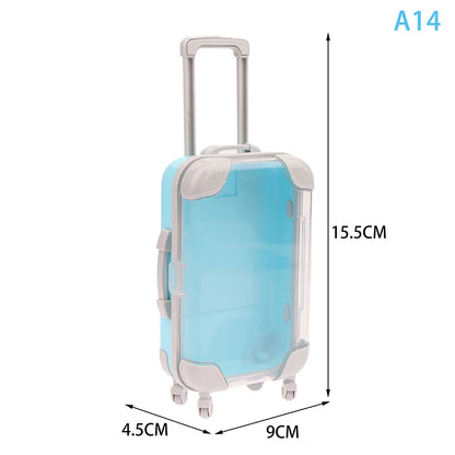 1Pc Simulation Mini Trolley Cases False Eyelashes Makeup Carrying Suitcase ABS Small Toiletry Box Women Travel Gift Box