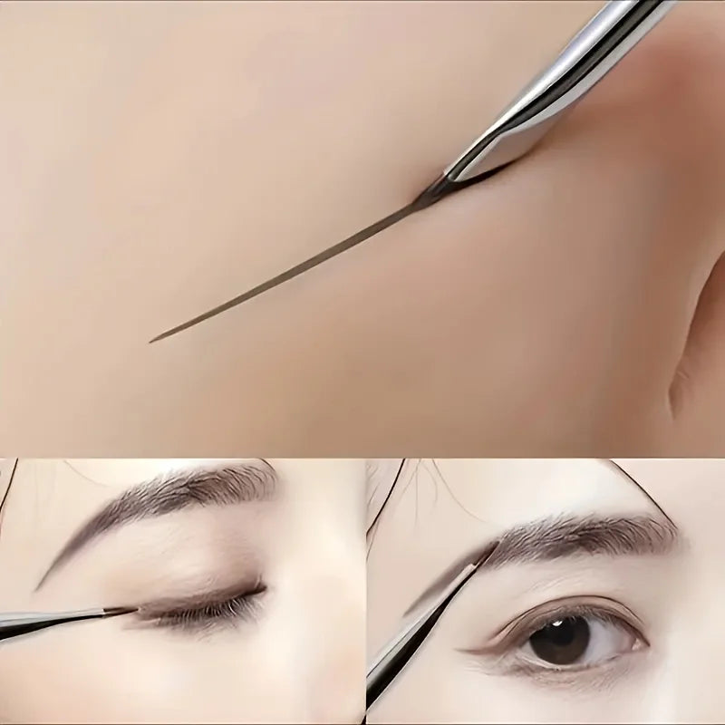 Eye Shadow Brush Ultra Thin Sickle Diagonal Makeup Brush Horizontal Silkworm Brush Eyebrow Brush