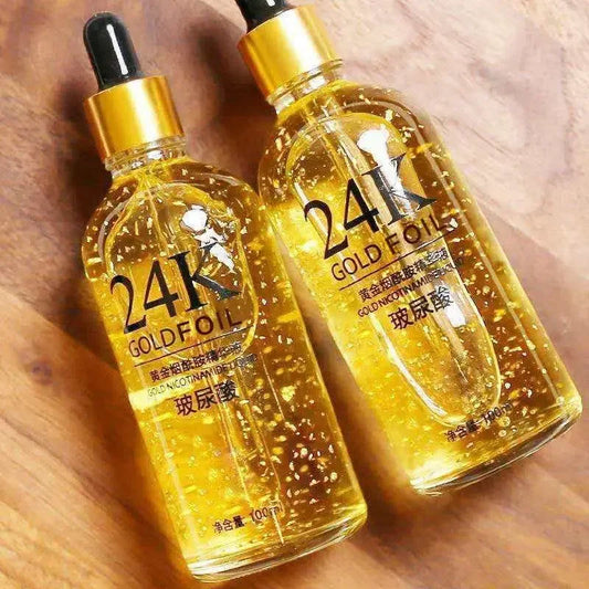 100ml 24k gold foil essence anti wrinkle lifting and firming essence pore shrinking essence skin care product