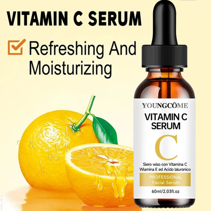 Vitamin C Facial Essence with Hyaluronic Acid - Brightening Moisturizing Repair Serum for Face Care
