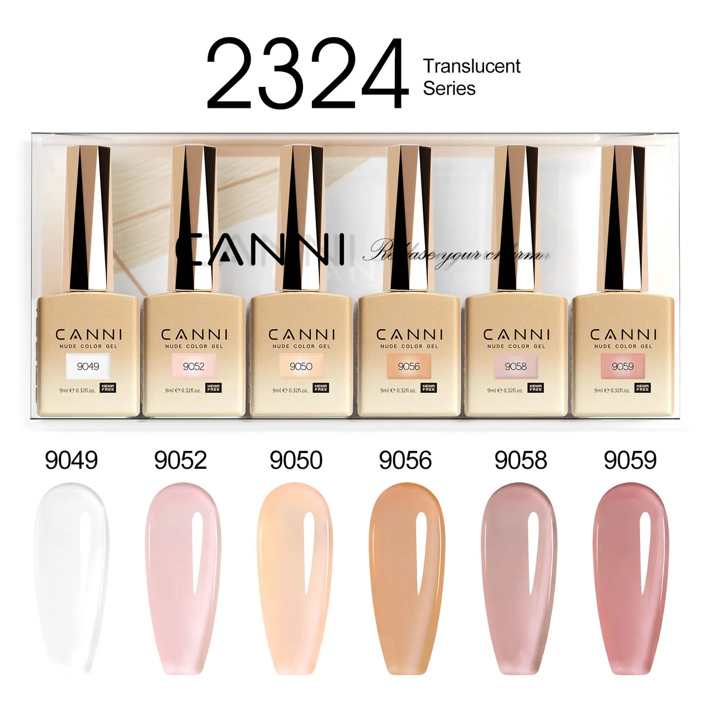 9ml CANNI TPO FREE HEMA FREE Ultra Consistency Nail Gel Polish Set Round Brush Semi Permanent Soak Off UV LED Gel Nail Kit